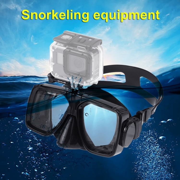 PULUZ Equipo de buceo para deportes acuáticos Máscara de buceo Gafas de natación para GoPro Hero11 Black / HERO10 Black / HERO9 Black /HERO8 / HERO7 /6/5/5 Session /4 Session /4/3+ /3/2/1, Insta360 ONE R, DJIOsmo Action y otras cámaras de acción