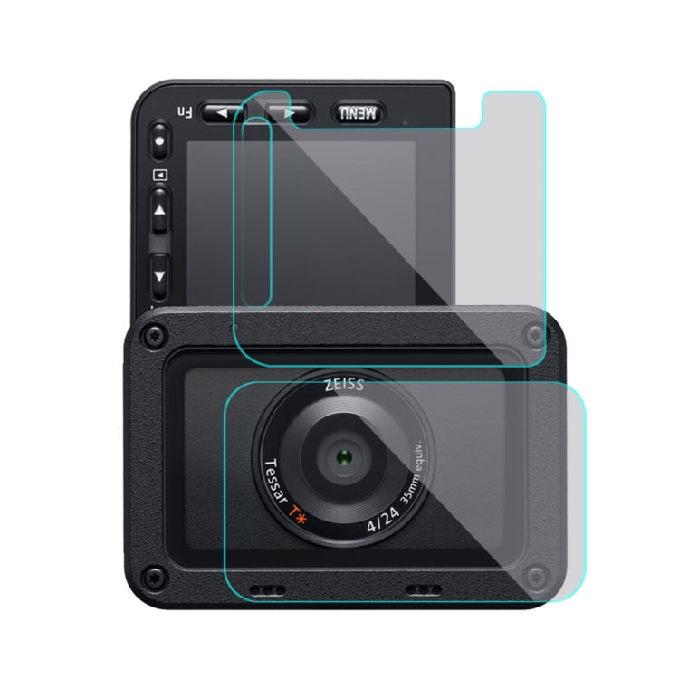 Lente frontal PULUZ y pantalla LCD trasera Película AF HD antihuellas flexible para Sony RX0 II / RX0, For Sony RX0 II