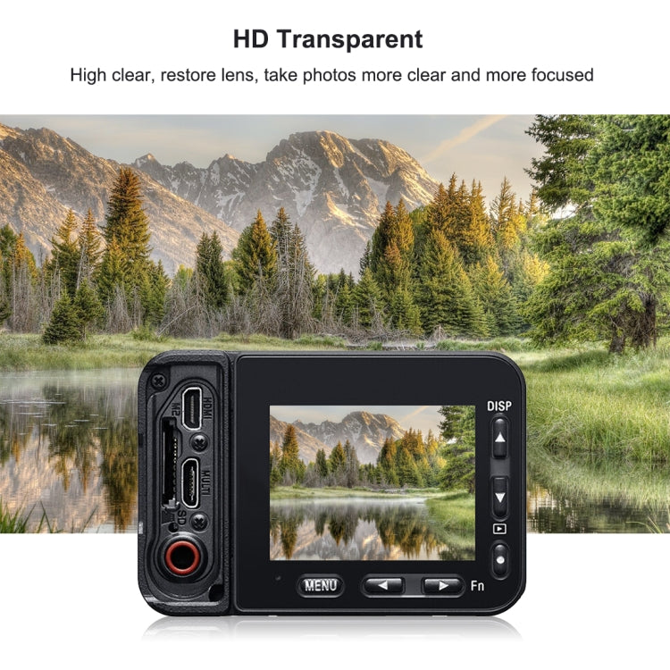 Lente frontal PULUZ y pantalla LCD trasera Película AF HD antihuellas flexible para Sony RX0 II / RX0, For Sony RX0 II