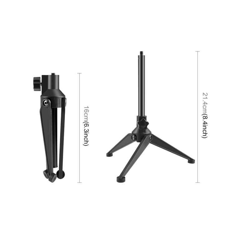 Soporte de trípode ajustable de escritorio PULUZ soporte de montaje en palo Selfie, Tripod Stand