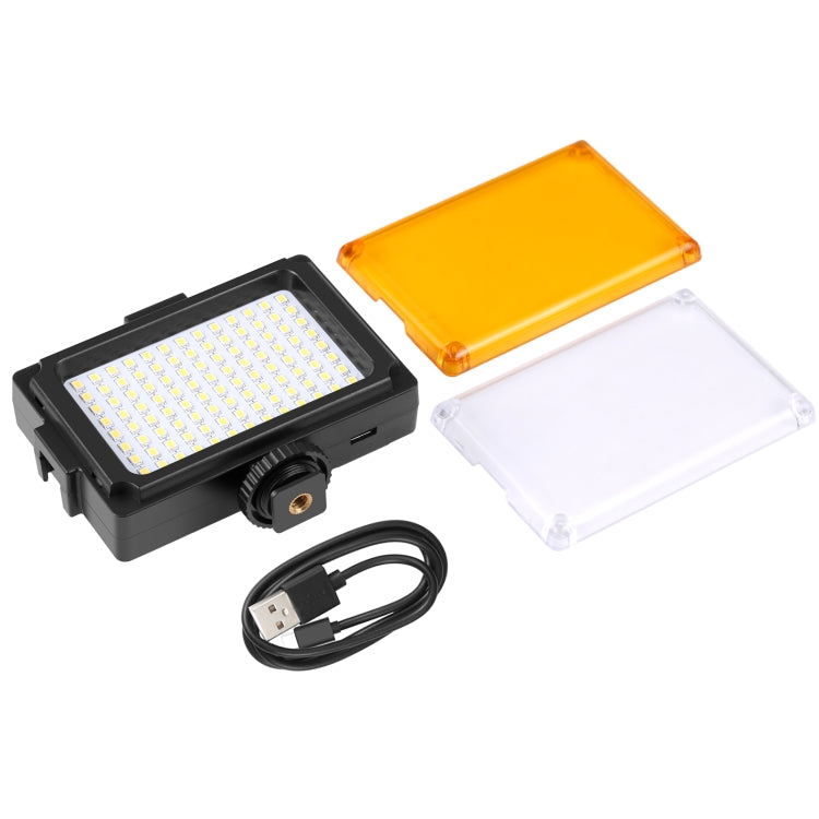 PULUZ Pocket 96 LED 860LM Luz de estudio de fotografía y video profesional Vlogging con filtros magnéticos blancos y naranjas Panel de luz para cámaras Canon, Nikon, DSLR, 96 LED (AE), 104 LED