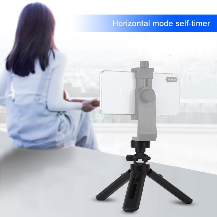 Soporte de trípode de escritorio ajustable de 5 modos PULUZ Pocket con tornillo de 1/4 de pulgada para cámaras DSLR y digitales, altura ajustable: 16,5-21,5 cm