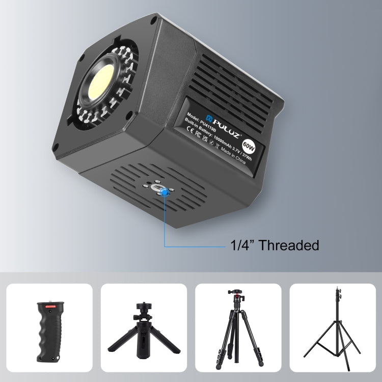 Luz de vídeo de estudio PULUZ 60W 2500K-6500K Luz de relleno de fotografía profesional con temperatura de Color dual, 60W Studio Video Light