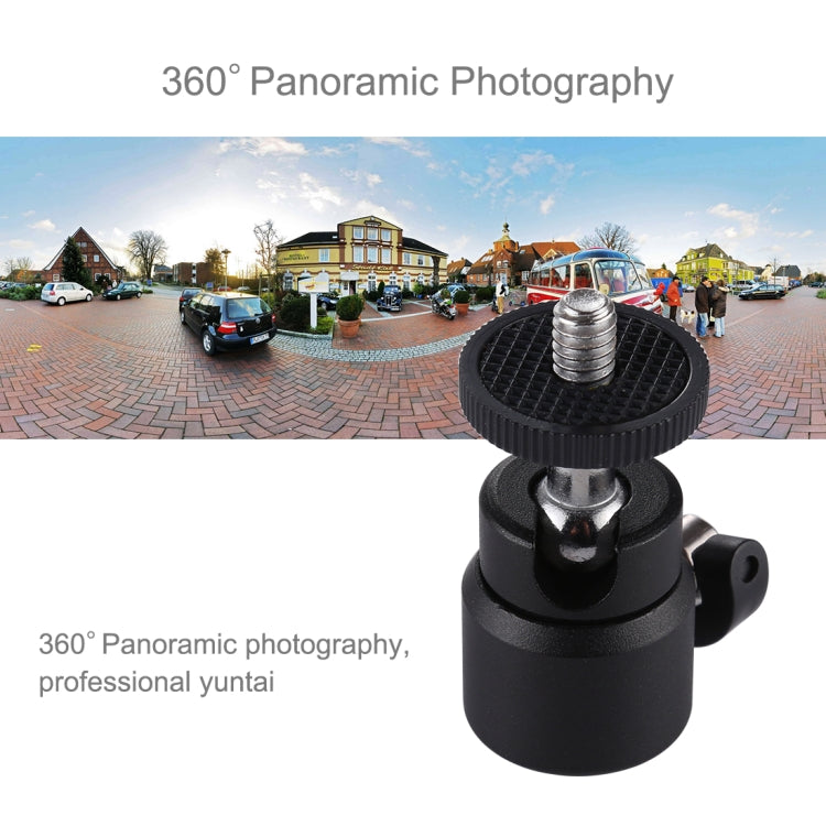 Adaptador de rótula de bola de trípode de metal con tornillo de 1/4 de pulgada PULUZ con bloqueo, Tripod Ball Head