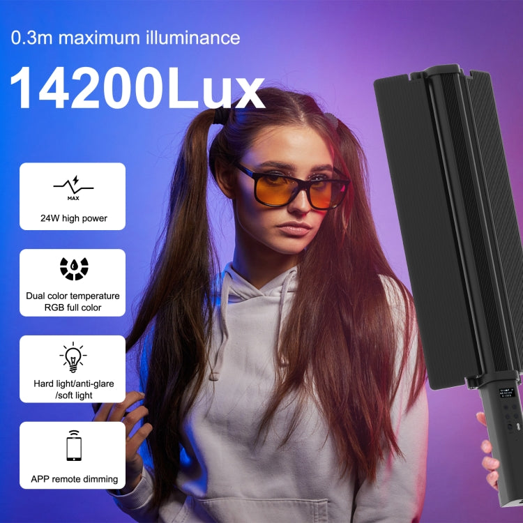Luz de relleno RGB a todo color con luz de mano para fotografía PULUZ de 72 LED con puerta de granero, 72 LEDs RGB Fill Light
