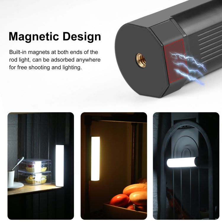 Luz de relleno LED magnética de luz de barra RGB a todo color de mano para fotografía PULUZ de 17cm, 17cm Magnetic LED Fill Light