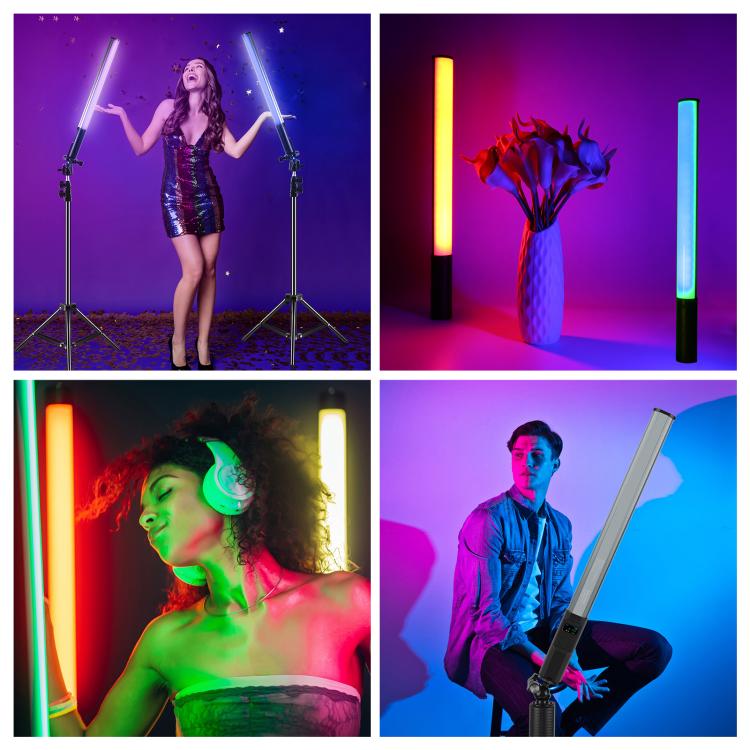 Luz de mano LED PULUZ de 132 LED para fotografía, luz de relleno RGB a todo color., 132 LEDs RGB Fill Light