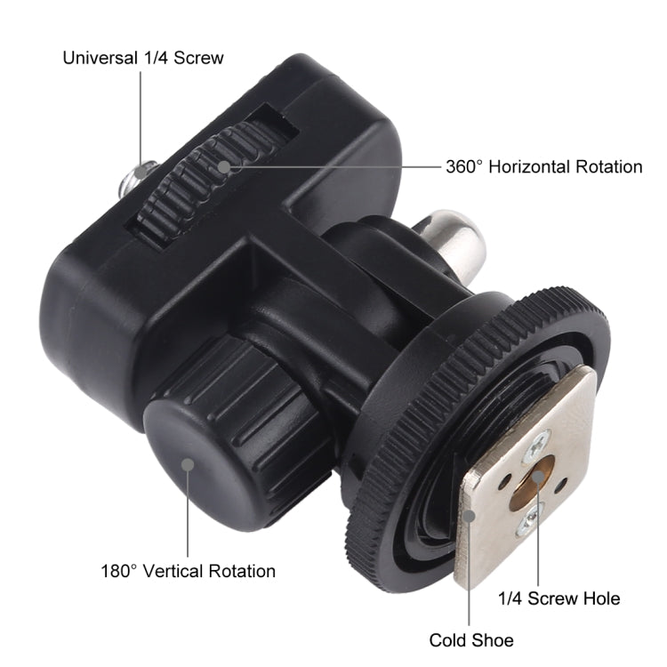 Adaptador de montaje para trípode de zapata fría con rosca de 1/4 de pulgada PULUZ, Mount Adapter