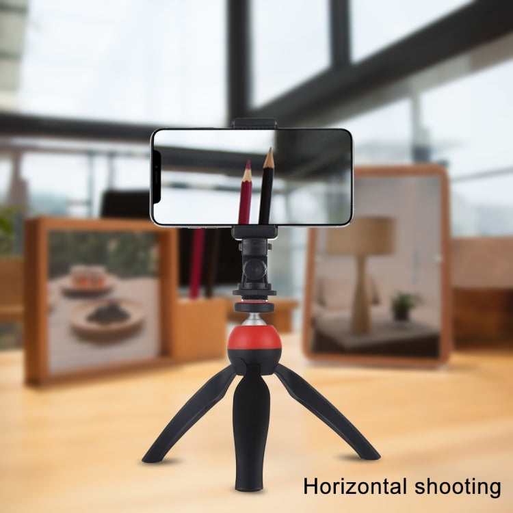 Adaptador de montaje de trípode de zapata fría con rosca de 1/4 de pulgada PULUZ con abrazadera para teléfono, Mount Adapter with Phone Clamp