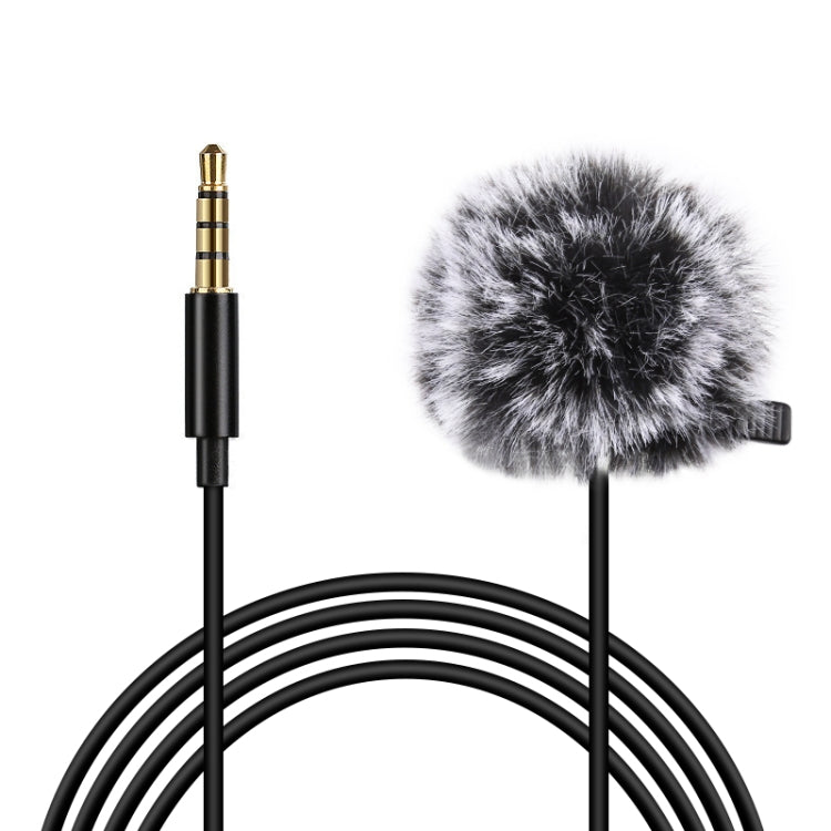 PULUZ 1,5 m 3,5 mm Jack Lavalier Micrófono de grabación de condensador con cable, 1.5m 3.5mm Jack