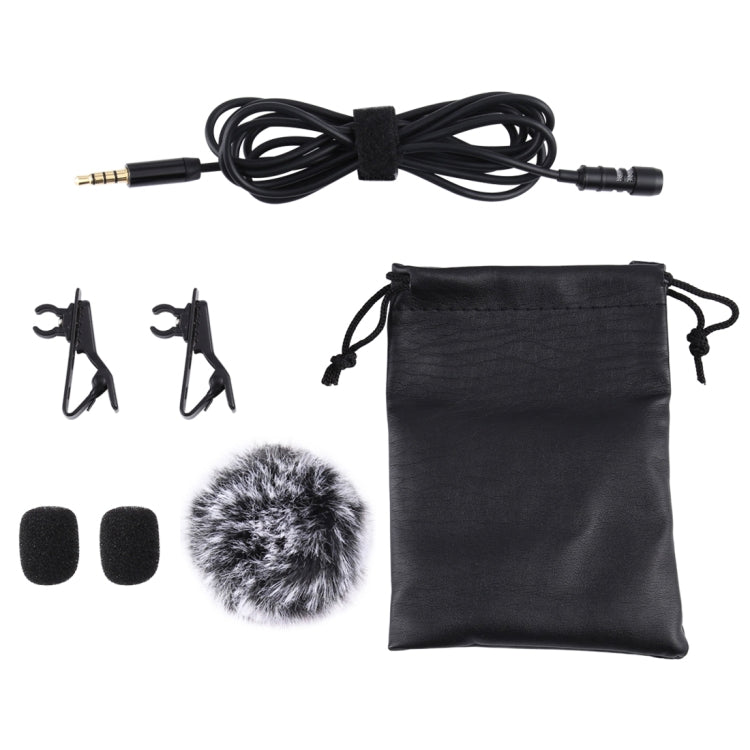 PULUZ 1,5 m 3,5 mm Jack Lavalier Micrófono de grabación de condensador con cable, 1.5m 3.5mm Jack