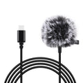 PULUZ Micrófono de grabación de condensador con cable Lavalier USB-C / Type-C Jack de 1,5 m, 1.5m Type-C