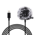PULUZ Micrófono de grabación de condensador con cable Lavalier, 1,5 m, 8 pines, 1.5m 8 Pin