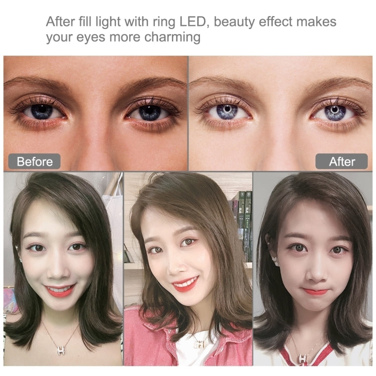 PULUZ 4,7 pulgadas 12 cm Superficie curva USB 10 modos 8 colores RGBW Anillo LED regulable Vlogging Fotografía Luces de vídeo con rótula de bola de trípode, 4.7 inch RGBW