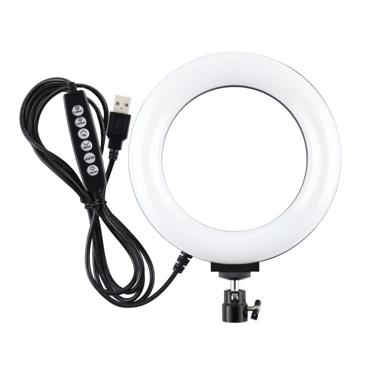 PULUZ 6,2 pulgadas 16cm USB 10 modos 8 colores RGBW anillo LED regulable Vlogging fotografía luces de vídeo con rótula de bola de trípode, 6.2 inch RGBW