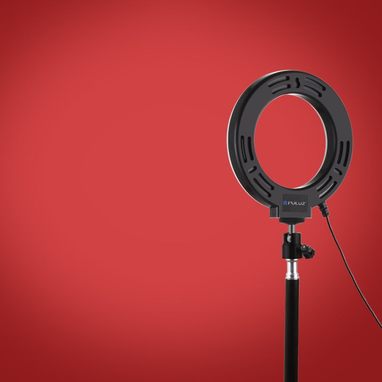 PULUZ 6,2 pulgadas 16cm USB 10 modos 8 colores RGBW anillo LED regulable Vlogging fotografía luces de vídeo con rótula de bola de trípode, 6.2 inch RGBW