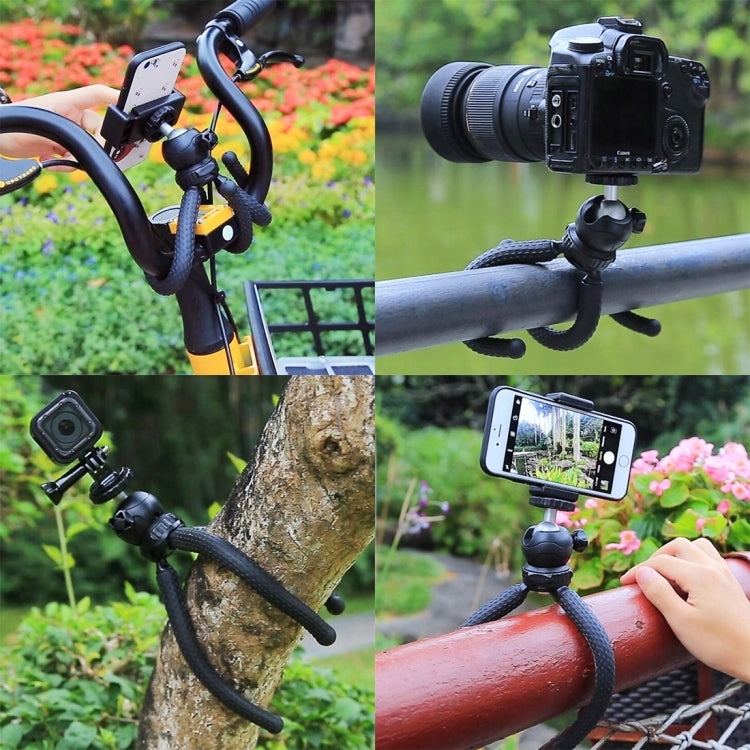 PULUZ Mini Octopus Soporte para trípode flexible con rótula para cámaras SLR, GoPro, teléfono móvil, tamaño: 25 cm x 4,5 cm, 25cm Tripod(US), 25cm Tripod