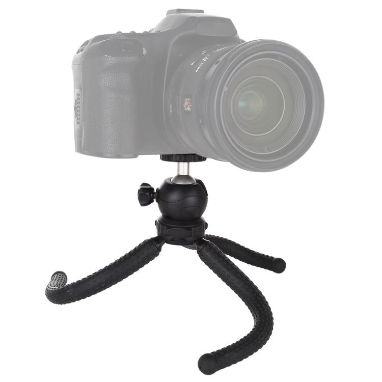 PULUZ Mini Octopus Soporte para trípode flexible con rótula para cámaras SLR, GoPro, teléfono móvil, tamaño: 25 cm x 4,5 cm, 25cm Tripod(US), 25cm Tripod