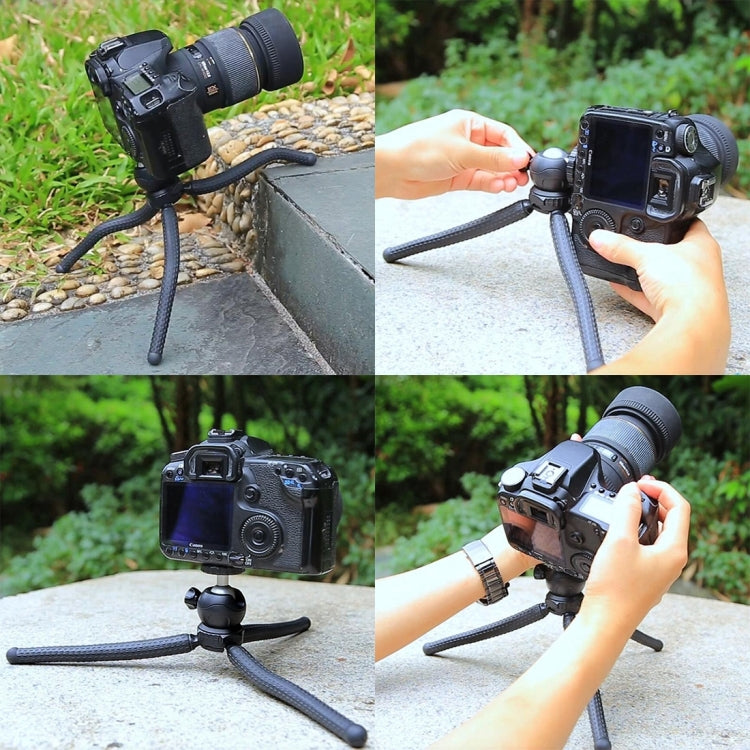 PULUZ Mini Octopus Soporte para trípode flexible con rótula para cámaras SLR, GoPro, teléfono móvil, tamaño: 25 cm x 4,5 cm, 25cm Tripod(US), 25cm Tripod