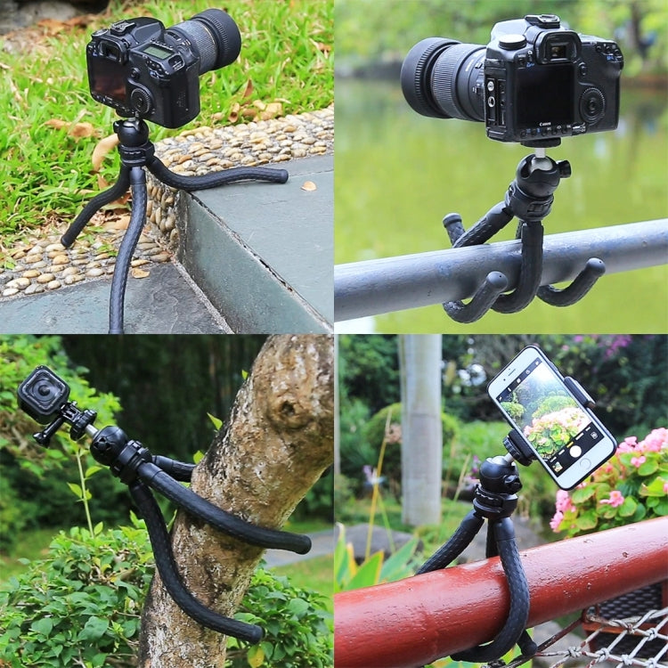 PULUZ Mini Octopus Soporte para trípode flexible con rótula para cámaras SLR, GoPro, teléfono móvil, tamaño: 30 cm x 5 cm, 30cm Tripod