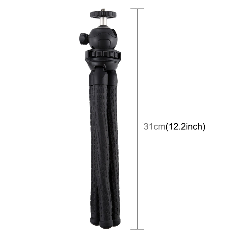 PULUZ Mini Octopus Soporte para trípode flexible con rótula para cámaras SLR, GoPro, teléfono móvil, tamaño: 30 cm x 5 cm, 30cm Tripod