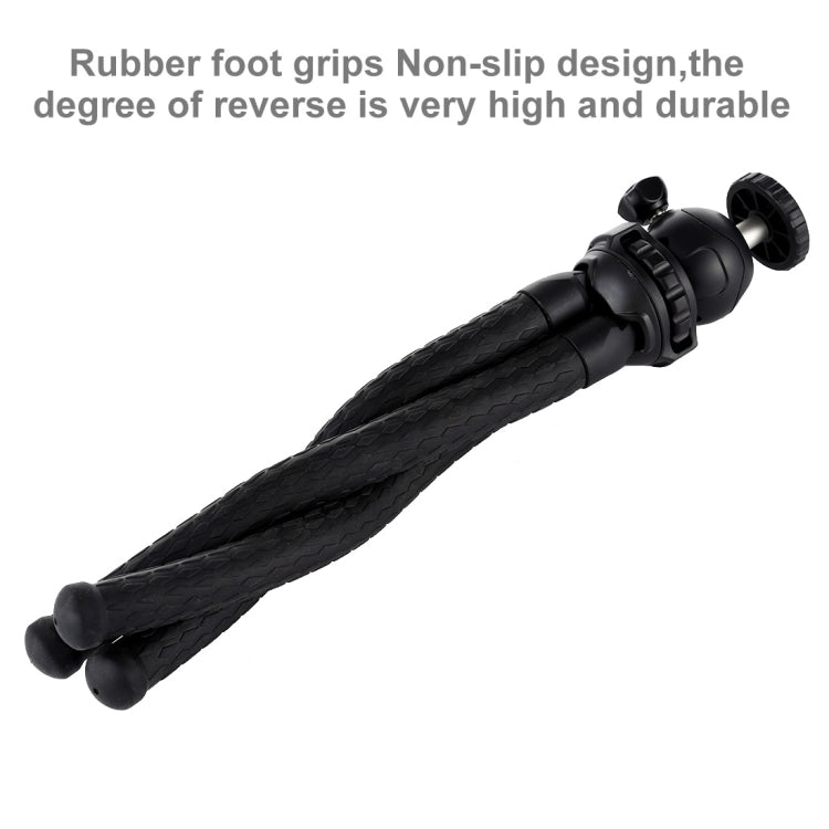 PULUZ Mini Octopus Soporte para trípode flexible con rótula para cámaras SLR, GoPro, teléfono móvil, tamaño: 30 cm x 5 cm, 30cm Tripod