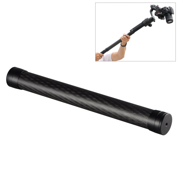Palo extensible de varilla monopié de extensión de fibra de carbono PULUZ para DJI / MOZA / Feiyu V2 / Zhiyun G5 / SPG Gimbal, longitud: 35 cm, 35cm