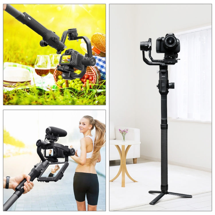 Palo extensible de varilla monopié de extensión de fibra de carbono PULUZ para DJI / MOZA / Feiyu V2 / Zhiyun G5 / SPG Gimbal, longitud: 35 cm, 35cm