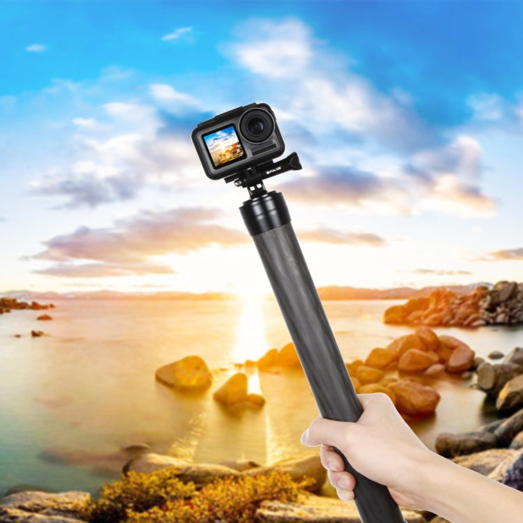 Palo extensible de varilla monopié de extensión de fibra de carbono PULUZ para DJI / MOZA / Feiyu V2 / Zhiyun G5 / SPG Gimbal, longitud: 35 cm, 35cm