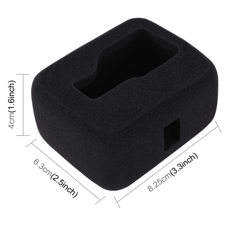 PULUZ para GoPro HERO8 Funda carcasa de parabrisas de espuma negra, For GoPro HERO8 Black