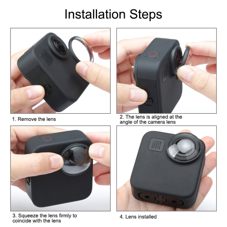 Cubierta protectora de lente acrílica PULUZ de 2 piezas para GoPro Max, Lens Cover
