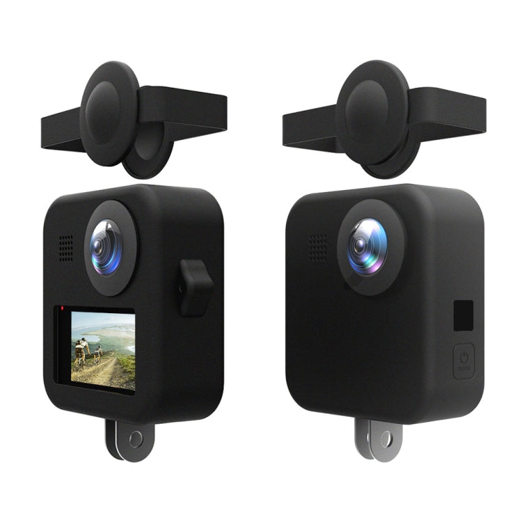 PULUZ para GoPro Max Estuche con tapas de lentes duales + Estuche protector de silicona para el cuerpo, Silicone Case