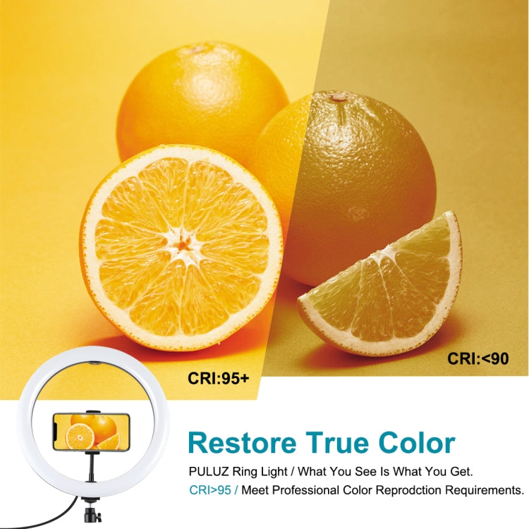 PULUZ 11.8 pulgadas 30 cm USB 3 modos Regulable Temperatura de color dual LED Anillo de luz difusa curva Vlogging Selfie Fotografía Luces de video con abrazadera para teléfono, 11.8 inch