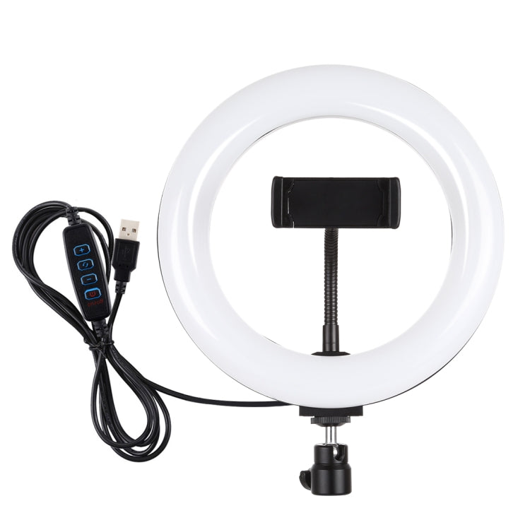 PULUZ 7.9 pulgadas 20 cm USB 3 modos Regulable Temperatura de color dual LED Anillo de luz curvado Vlogging Selfie Fotografía Luces de video con abrazadera para teléfono, 7.9 inch
