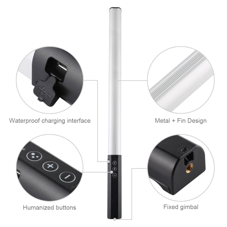 PULUZ RGB colorido foto LED Stick temperatura de color ajustable Luz de relleno LED de mano con Control remoto, Remote Fill Light RU, Remote Fill Light