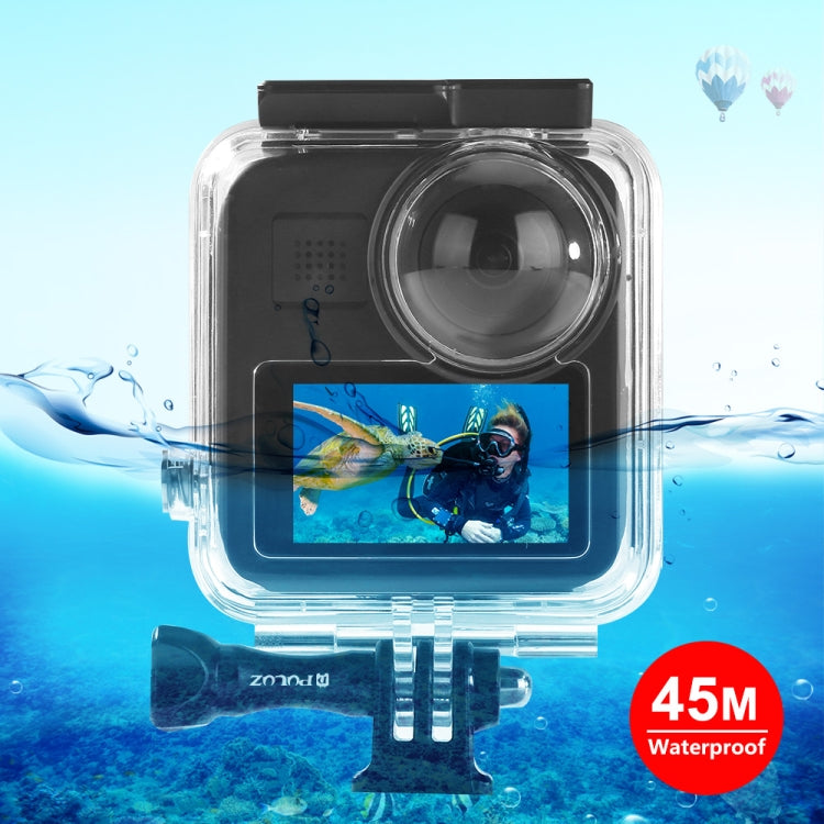 PULUZ Estuche de buceo con carcasa impermeable subacuática de 45 m para GoPro MAX, con hebilla de montaje básico y tornillo, Waterproof Case