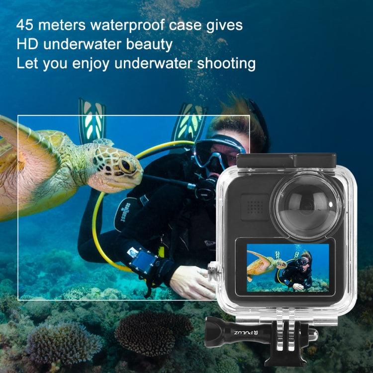 PULUZ Estuche de buceo con carcasa impermeable subacuática de 45 m para GoPro MAX, con hebilla de montaje básico y tornillo, Waterproof Case