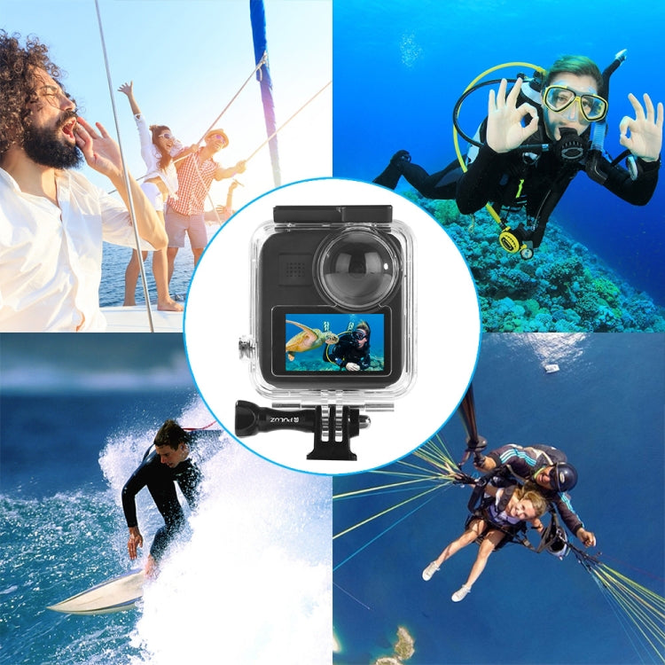 PULUZ Estuche de buceo con carcasa impermeable subacuática de 45 m para GoPro MAX, con hebilla de montaje básico y tornillo, Waterproof Case