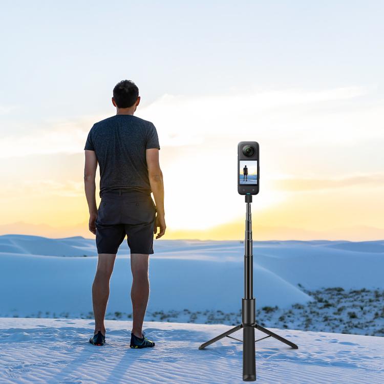 PULUZ 1,22 m Palo Selfie Invisible Retráctil con Trípode para Insta360 X4 / X3