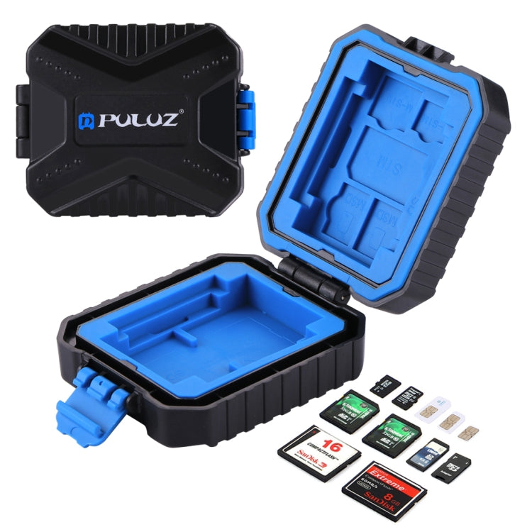 Estuche para tarjeta de memoria PULUZ 11 en 1 para tarjeta 3SIM + 2XQD + 2CF + 2TF + 2SD, 11 in 1