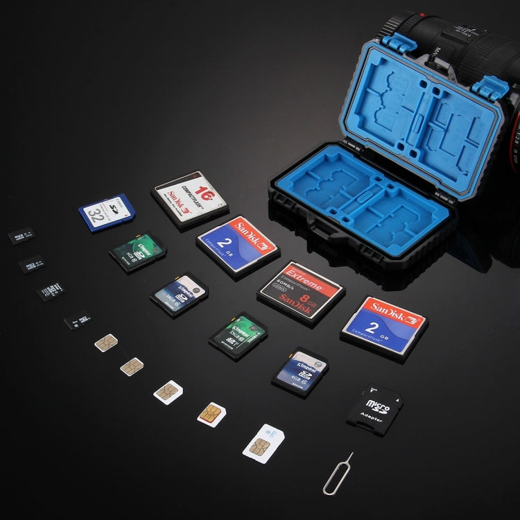Estuche para tarjetas de memoria PULUZ 27 en 1 para 4CF + 8SD + 9TF + 1PIN de tarjeta + 1SIM estándar + 2Micro-SIM + 2Nano-SIM, 27 in 1, 27 in 1 (US), 27 in 1(AE)
