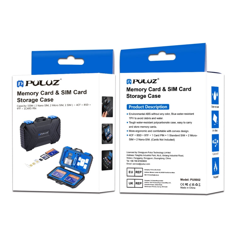Estuche para tarjetas de memoria PULUZ 27 en 1 para 4CF + 8SD + 9TF + 1PIN de tarjeta + 1SIM estándar + 2Micro-SIM + 2Nano-SIM, 27 in 1, 27 in 1 (US), 27 in 1(AE)