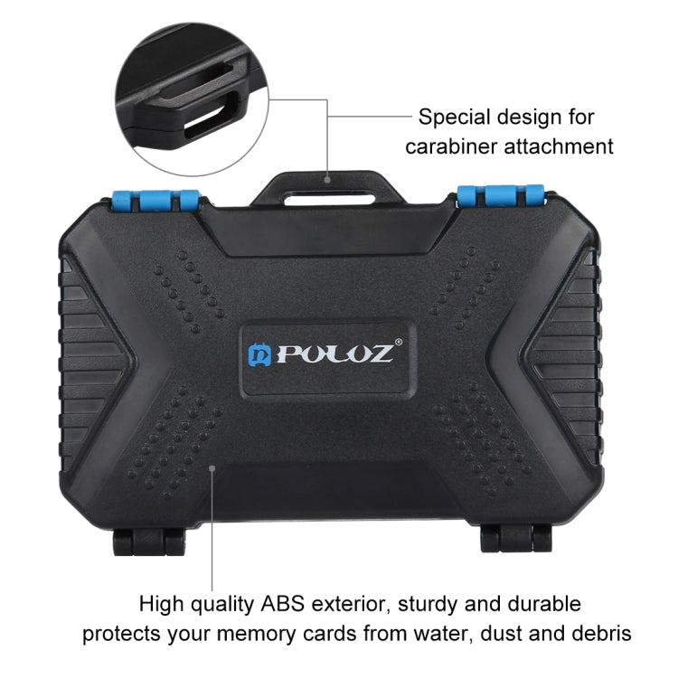 Estuche para tarjetas de memoria PULUZ 27 en 1 para 4CF + 8SD + 9TF + 1PIN de tarjeta + 1SIM estándar + 2Micro-SIM + 2Nano-SIM, 27 in 1, 27 in 1 (US), 27 in 1(AE)
