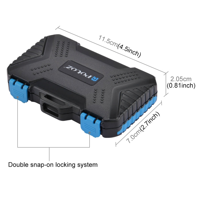 Lector de tarjetas PULUZ + Estuche para tarjetas de memoria 22 en 1 para 1 SIM estándar + 2 Micro-SIM + 2 Nano-SIM + 3CF + 7SD + 6TF + 1PIN DE TARJETA, 22 in 1 + Card Reader(US), 22 in 1 + Card Reader(AE), 22 in 1 + Card Reader