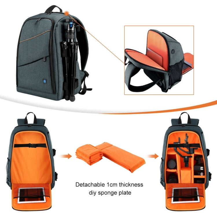 PULUZ Mochila portátil para exteriores, impermeable, a prueba de arañazos, con hombros dobles, bolsa para cámara con estabilizador PTZ de mano y cubierta para lluvia para cámara digital, DJI Ronin-SC / Ronin-S, Backpack(Black RU), Backpack(Grey RU)    ...