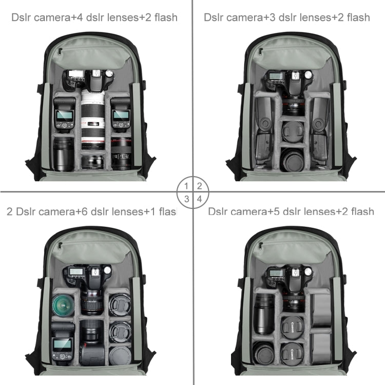 PULUZ Mochila portátil para exteriores, impermeable, a prueba de arañazos, con hombros dobles, bolsa para cámara con estabilizador PTZ de mano y cubierta para lluvia para cámara digital, DJI Ronin-SC / Ronin-S, Camera Bag(Black RU), Camera Bag(Black)