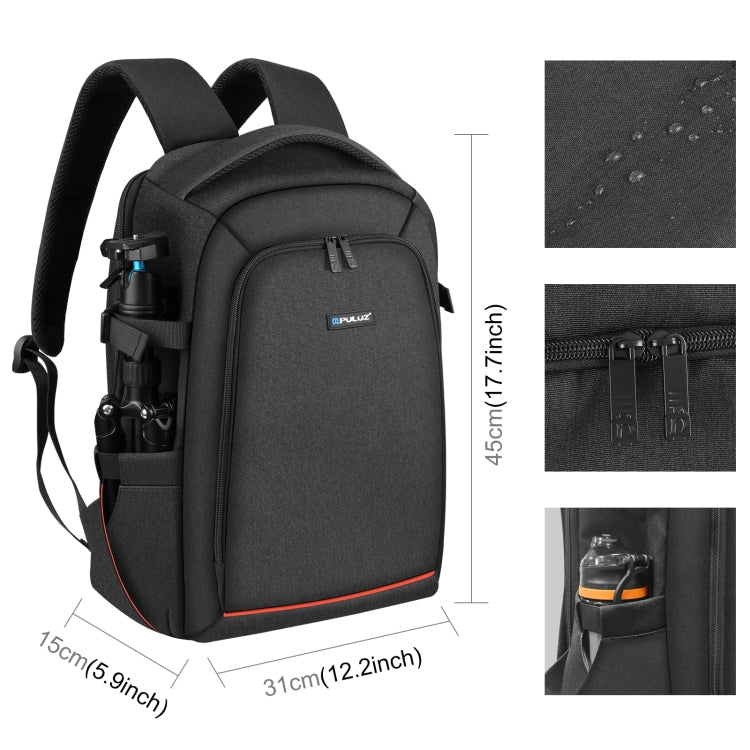 PULUZ Mochila portátil para exteriores, impermeable, a prueba de arañazos, con hombros dobles, bolsa para cámara con estabilizador PTZ de mano y cubierta para lluvia para cámara digital, DJI Ronin-SC / Ronin-S, Camera Bag(Black RU), Camera Bag(Black)