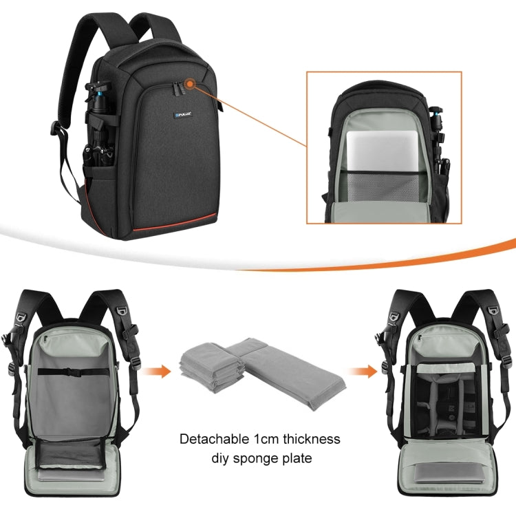 PULUZ Mochila portátil para exteriores, impermeable, a prueba de arañazos, con hombros dobles, bolsa para cámara con estabilizador PTZ de mano y cubierta para lluvia para cámara digital, DJI Ronin-SC / Ronin-S, Camera Bag(Black RU), Camera Bag(Black)