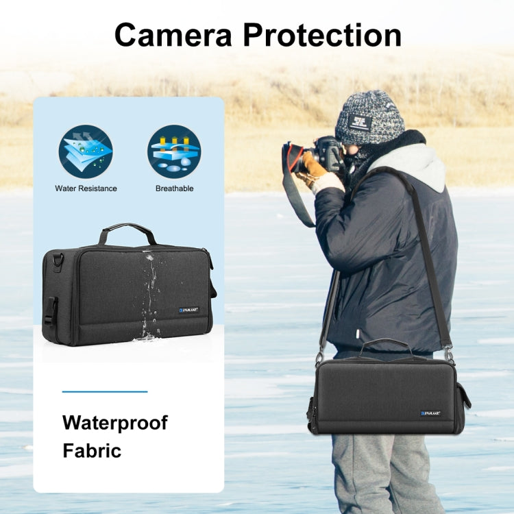 PULUZ Bolso bandolera para cámara portátil Bolsa para lentes de almacenamiento digital, Crossbody Shoulder Bag