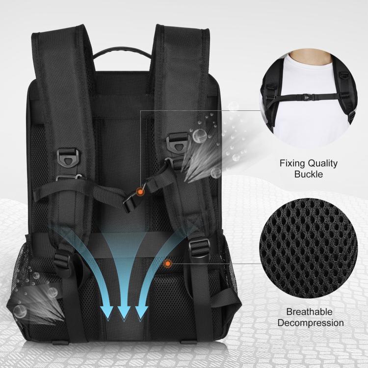 PULUZ Solar Power Cámara portátil al aire libre Hombros duales Mochila Bolsa para computadora portátil, Solar Shoulders Backpack